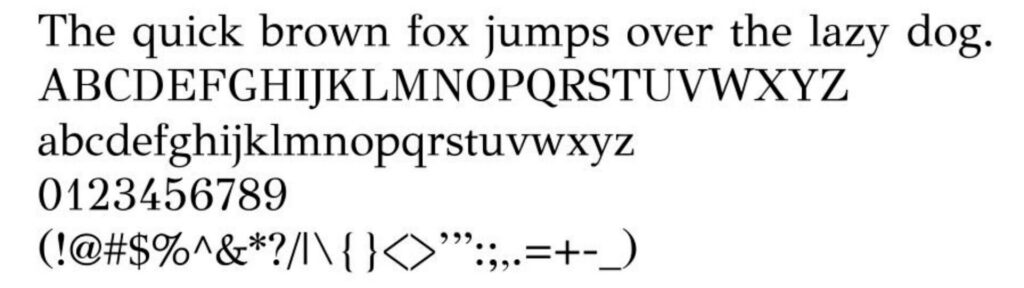 Didot font — Example.