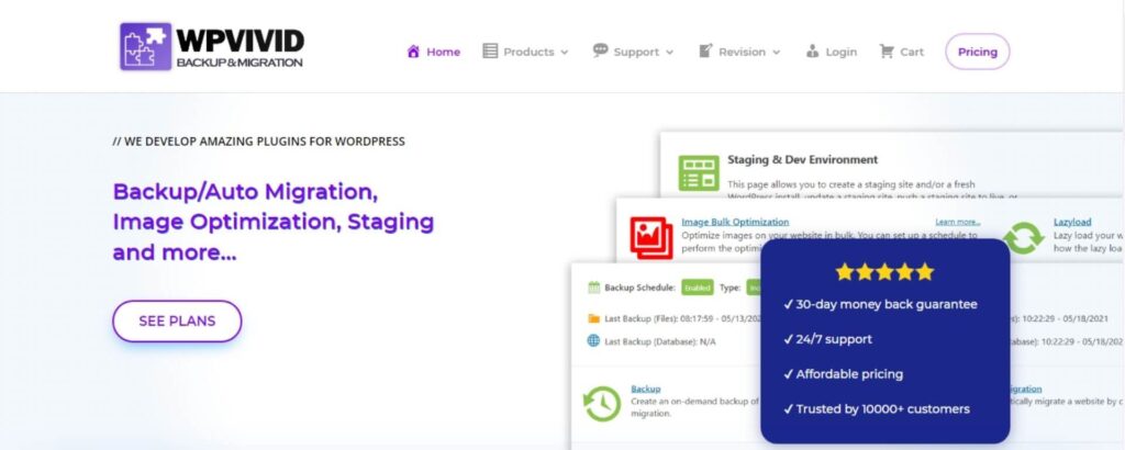 WPvivid Backup and Migration — WordPress backup plugin