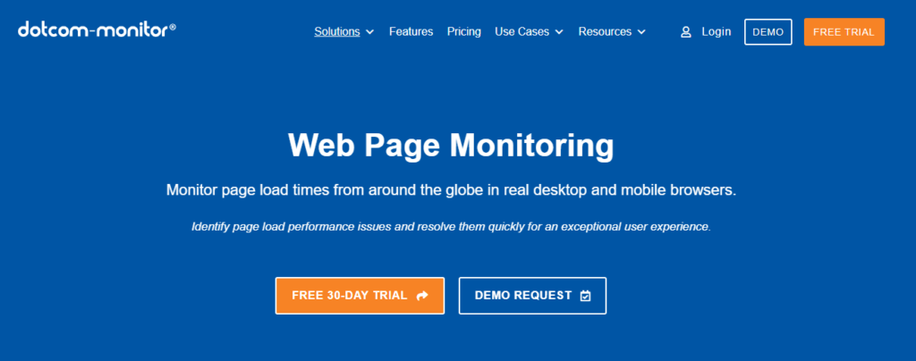 Dotcom-Monitor Website Speed Test Tool