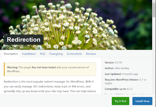 WordPress Redirect Plugin